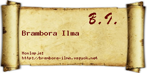 Brambora Ilma névjegykártya